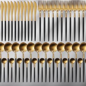24-Piece Gold Silverware Set Gold Utensils Set for 6, Gold Spoons and Fork nwt